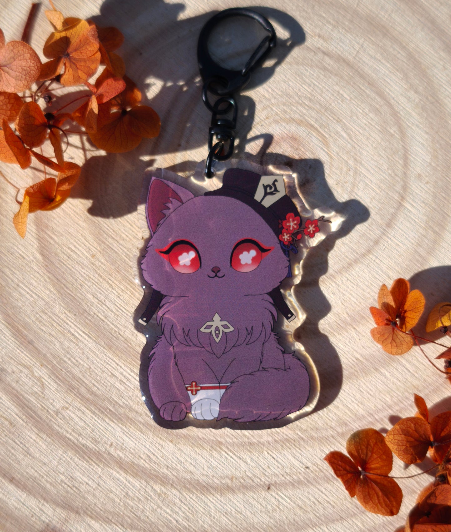 Porte-clés Hu Tao - Genshin Cats