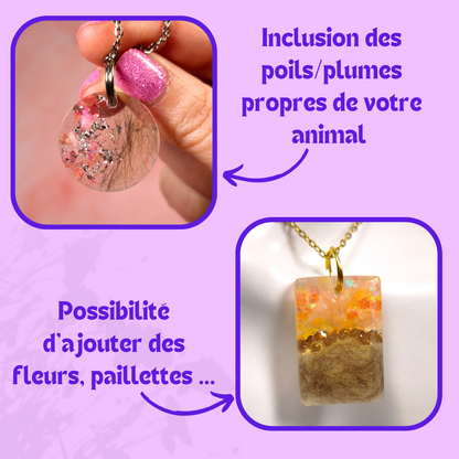 Personnalisation pendentif Pet memories