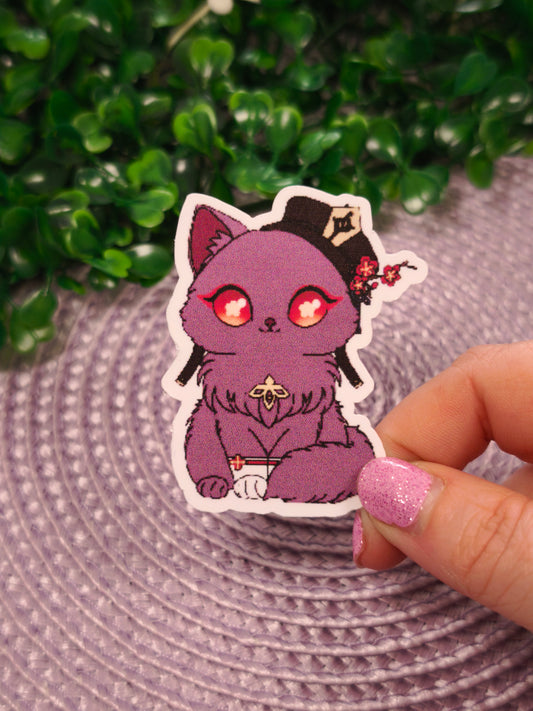 Sticker Hu Tao - Genshin Cats