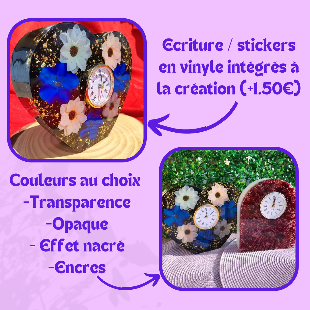 Personnalisation Horloge de table