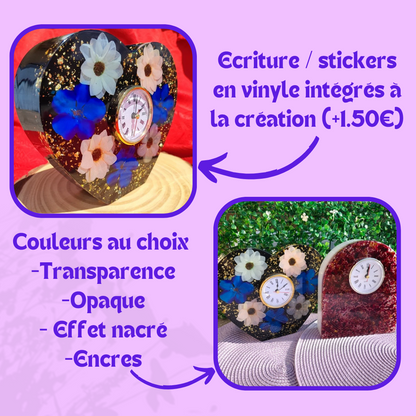 Personnalisation Horloge de table